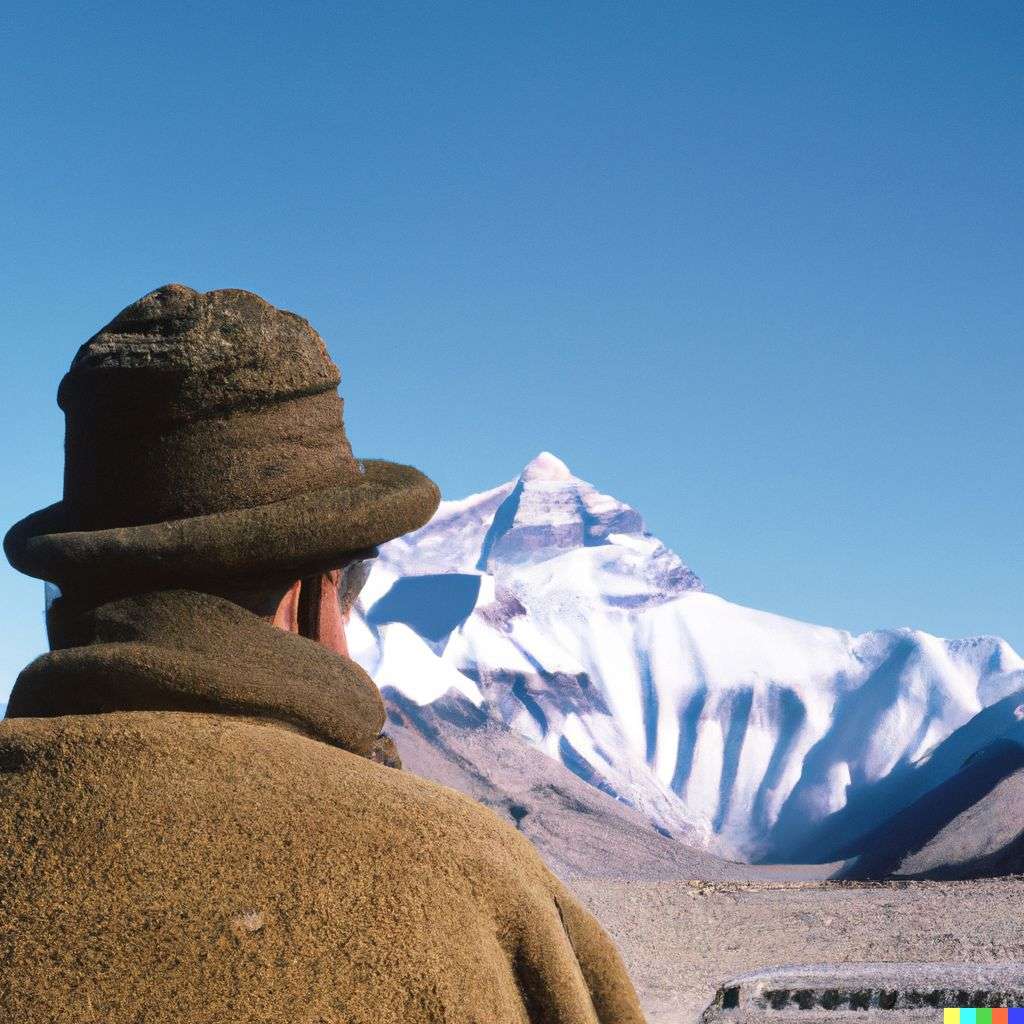 someone gazing at Mount Everest, photograph taken by Terry Richardson
